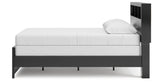 Broachmyn Black/Gray Queen Bookcase Panel Bed from Ashley - Luna Furniture