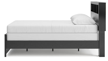 Broachmyn Black/Gray Queen Bookcase Panel Bed, Dresser and Nightstand from Ashley - Luna Furniture