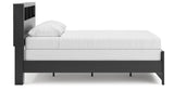 Broachmyn Black/Gray Queen Bookcase Panel Bed from Ashley - Luna Furniture