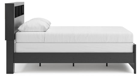 Broachmyn Black/Gray Queen Bookcase Panel Bed, Chest and Nightstand from Ashley Furniture - Luna Furniture