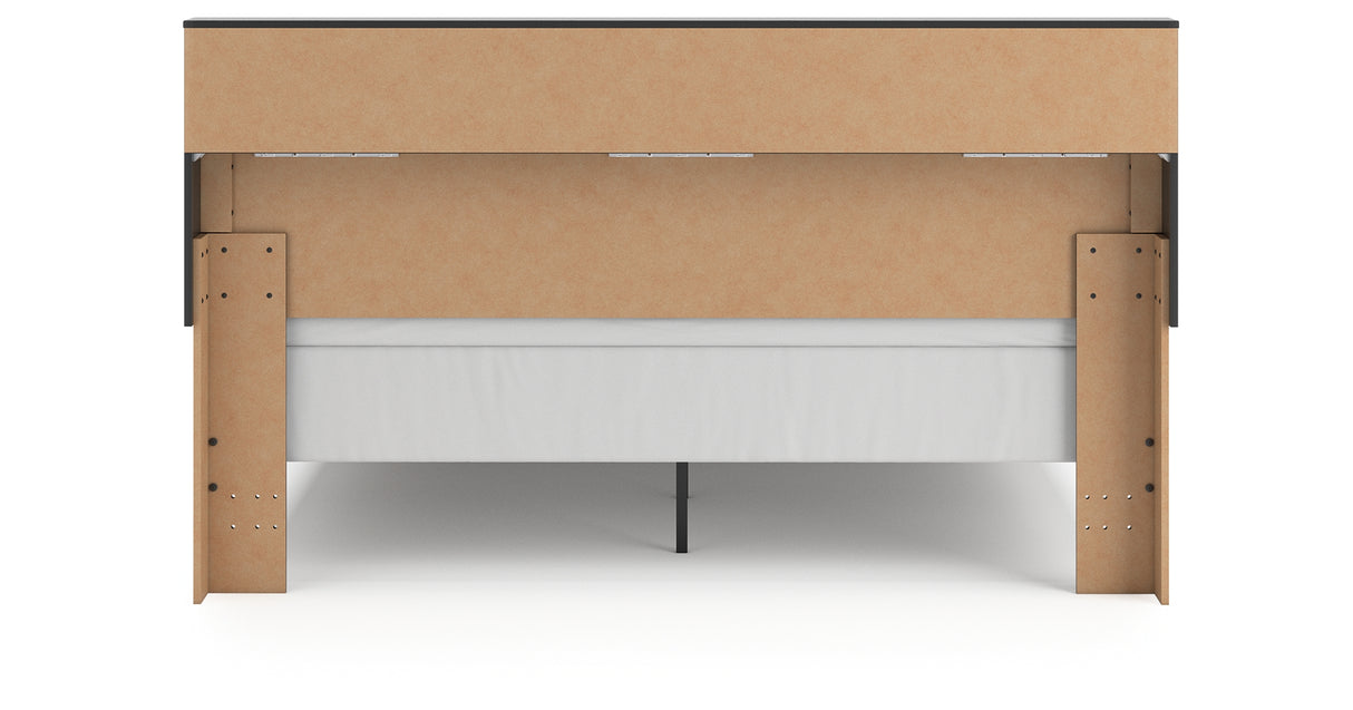 Broachmyn Black/Gray King Bookcase Panel Bed from Ashley Furniture - Luna Furniture