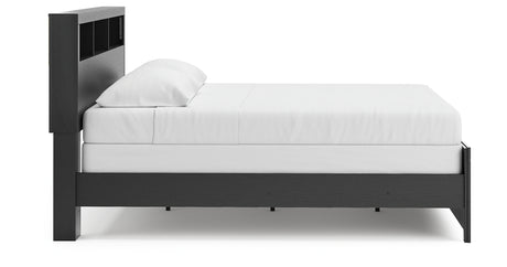 Broachmyn Black/Gray King Bookcase Panel Bed from Ashley - Luna Furniture