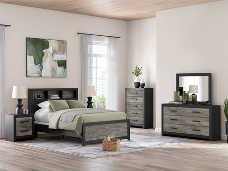 Broachmyn Black/Gray Bookcase Youth Panel Bedroom Set from Ashley - Luna Furniture