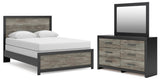 Broachmyn Black/Gray Queen Panel Bed, Dresser and Mirror from Ashley Furniture - Luna Furniture
