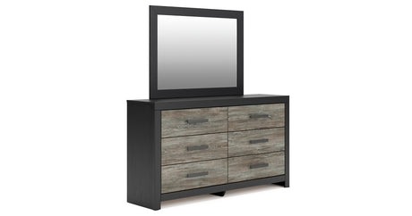 Broachmyn Black/Gray Full Bookcase Bed, Dresser and Mirror from Ashley - Luna Furniture