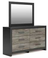 Broachmyn Black/Gray Twin Bookcase Bed, Dresser and Mirror from Ashley - Luna Furniture