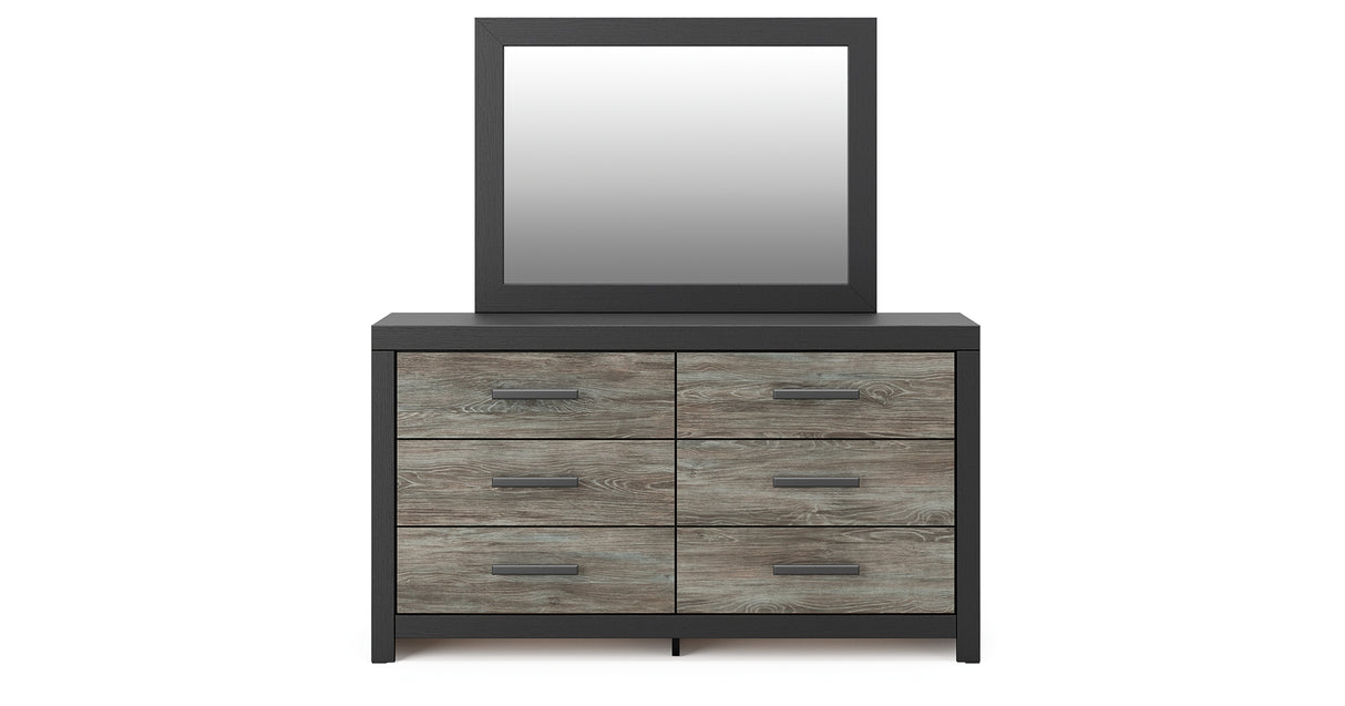Broachmyn Black/Gray Twin Bookcase Bed, Dresser and Mirror from Ashley - Luna Furniture