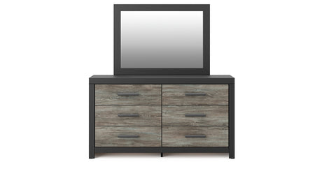 Broachmyn Black/Gray Twin Bookcase Bed, Dresser and Mirror from Ashley - Luna Furniture