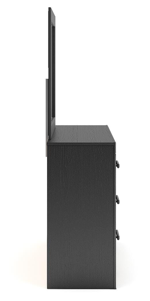 Broachmyn Black/Gray Twin Bookcase Bed, Dresser and Mirror from Ashley - Luna Furniture