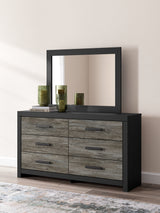 Broachmyn Black/Gray Full Bookcase Bed, Dresser and Mirror from Ashley - Luna Furniture