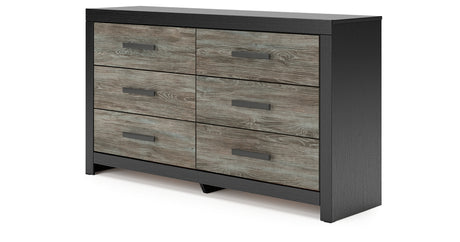Broachmyn Black/Gray Queen Bookcase Panel Bed, Dresser and Nightstand from Ashley - Luna Furniture