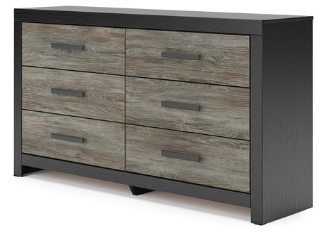 Broachmyn Black/Gray Queen Bookcase Panel Bed, Dresser and Nightstand from Ashley - Luna Furniture