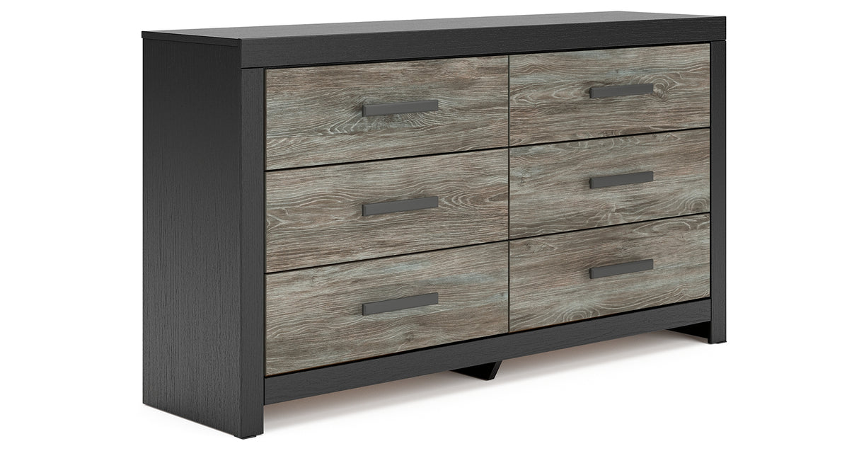 Broachmyn Black/Gray Queen Bookcase Panel Bed, Dresser and Nightstand from Ashley - Luna Furniture