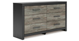 Broachmyn Black/Gray Queen Bookcase Panel Bed, Dresser and Nightstand from Ashley - Luna Furniture
