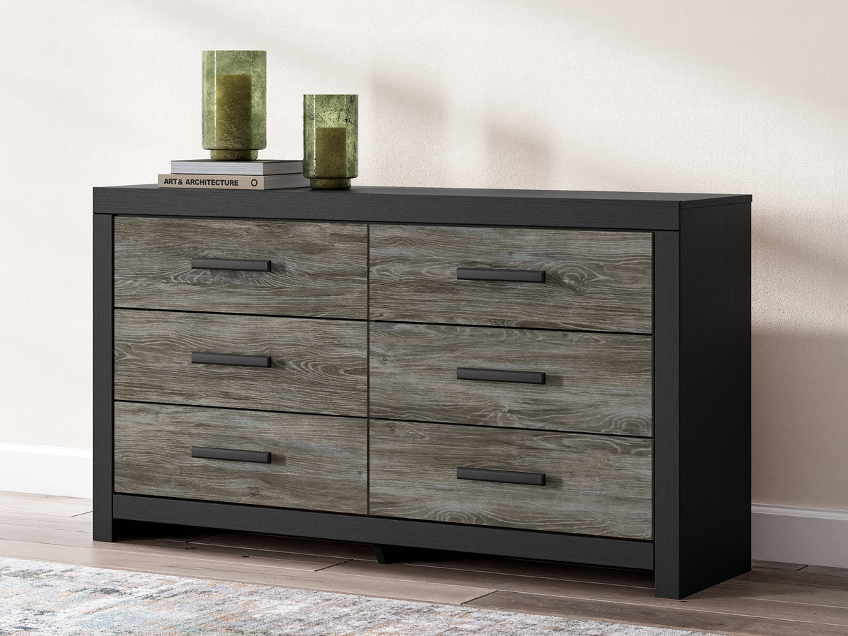 Broachmyn Black/Gray Queen Bookcase Panel Bed, Dresser and Nightstand from Ashley - Luna Furniture