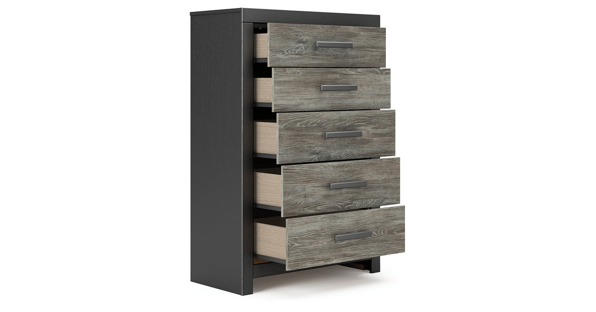 Broachmyn Black/Gray Chest of Drawers from Ashley Furniture - Luna Furniture