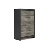Broachmyn Black/Gray Bookcase Panel Bedroom Set from Ashley - Luna Furniture