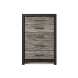 Broachmyn Black/Gray Bookcase Panel Bedroom Set from Ashley - Luna Furniture