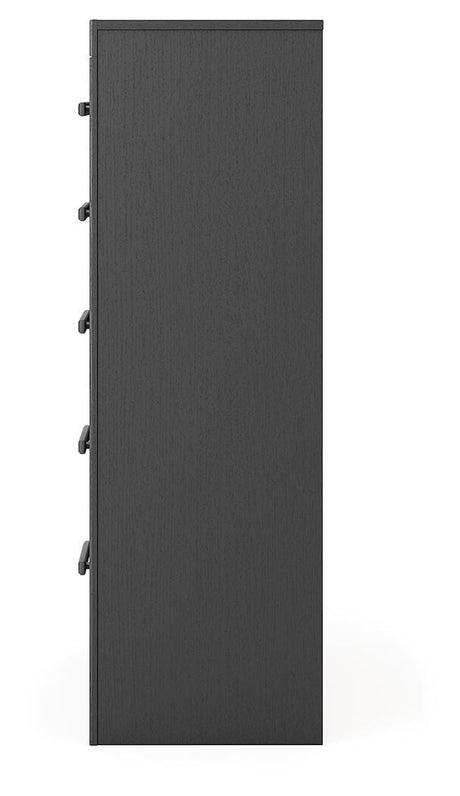 Broachmyn Black/Gray Queen Bookcase Panel Bed, Chest and Nightstand from Ashley Furniture - Luna Furniture