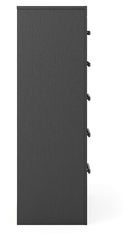 Broachmyn Black/Gray Queen Bookcase Panel Bed, Chest and Nightstand from Ashley Furniture - Luna Furniture