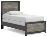 Broachmyn Black/Gray Twin Panel Bed, Dresser and Mirror from Ashley Furniture - Luna Furniture