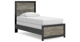 Broachmyn Black/Gray Twin Panel Bed, Dresser and Mirror from Ashley Furniture - Luna Furniture