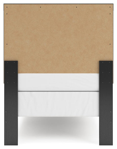 Broachmyn Black/Gray Twin Panel Bed, Dresser and Mirror from Ashley Furniture - Luna Furniture