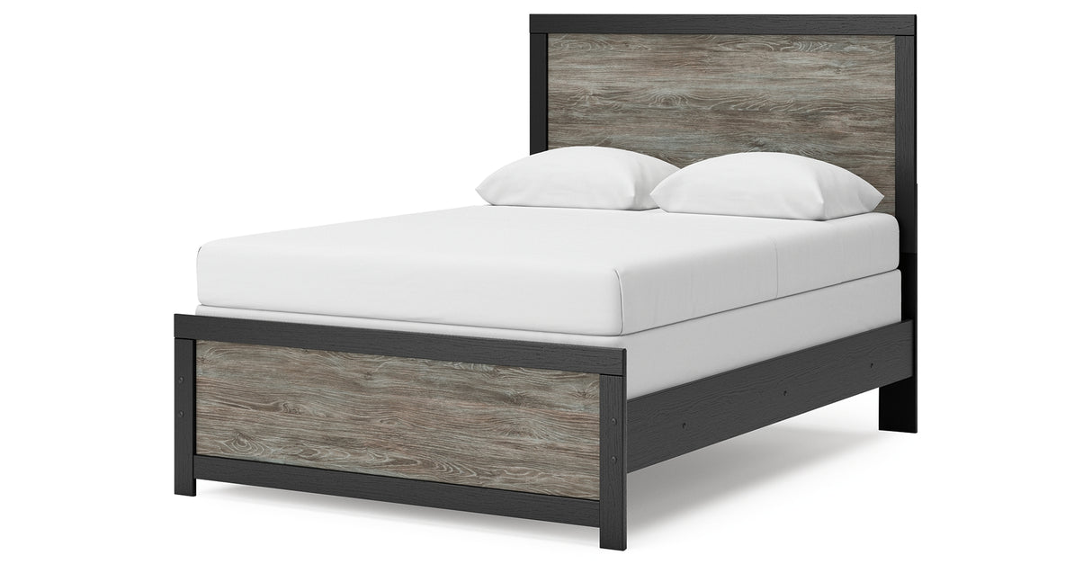 Broachmyn Black/Gray Full Panel Bed, Dresser and Mirror from Ashley Furniture - Luna Furniture