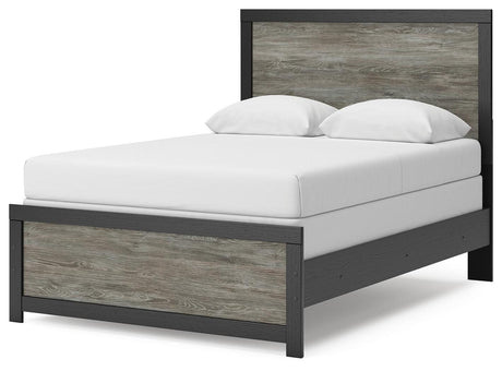 Broachmyn Black/Gray Full Panel Bed, Dresser and Mirror from Ashley Furniture - Luna Furniture