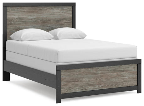 Broachmyn Black/Gray Full Panel Bed, Dresser and Mirror from Ashley Furniture - Luna Furniture