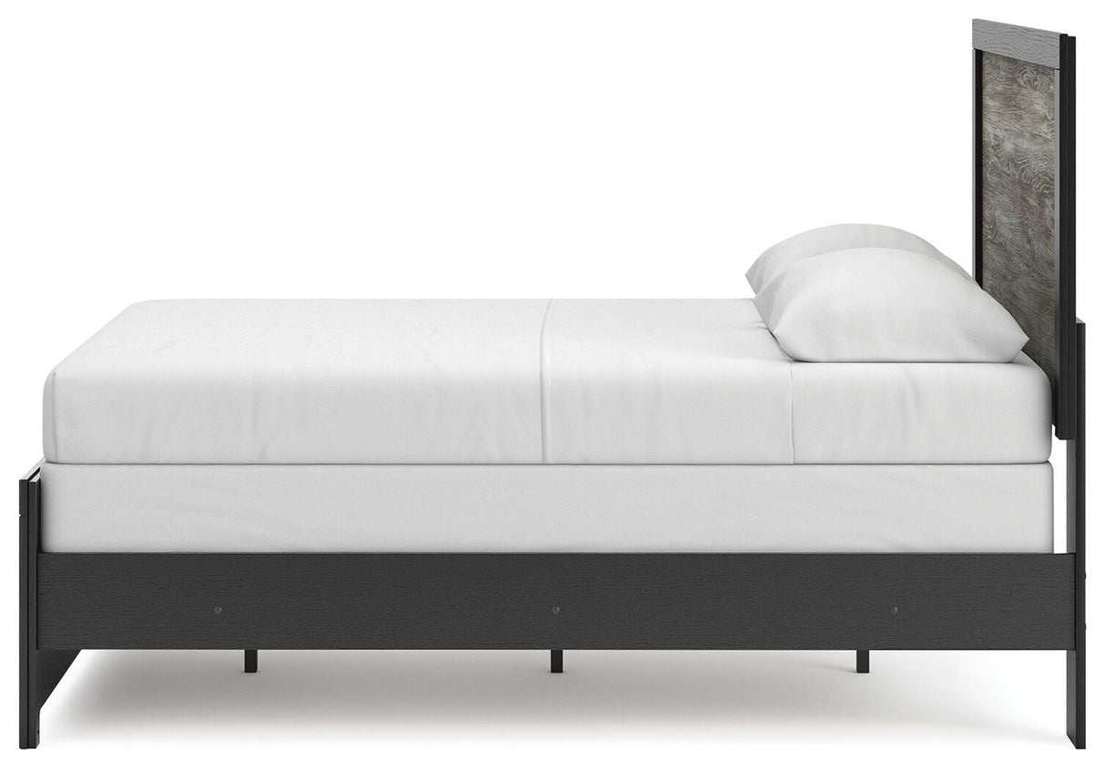 Broachmyn Black/Gray Full Panel Bed, Dresser and Mirror from Ashley Furniture - Luna Furniture