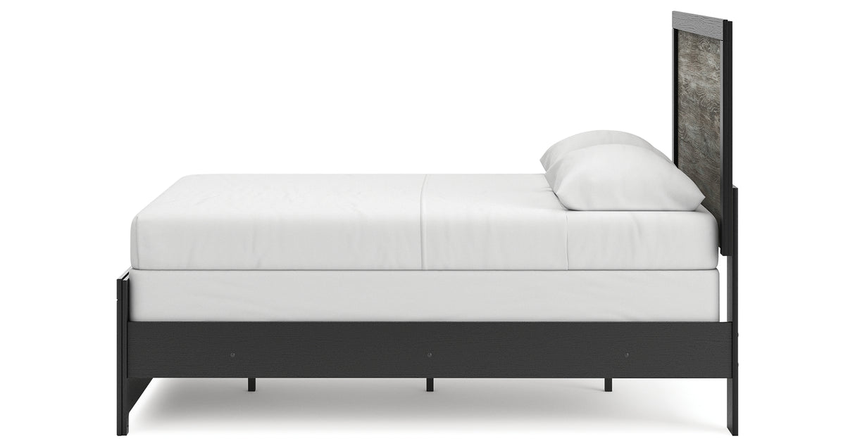 Broachmyn Black/Gray Full Panel Bed, Dresser and Mirror from Ashley Furniture - Luna Furniture
