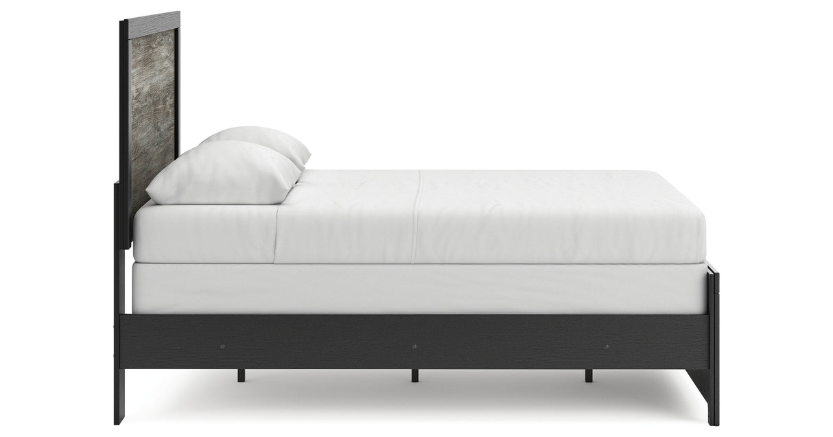 Broachmyn Black/Gray Full Panel Bed, Dresser and Mirror from Ashley Furniture - Luna Furniture