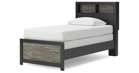 Broachmyn Black/Gray Twin Bookcase Bed from Ashley - Luna Furniture
