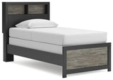 Broachmyn Black/Gray Twin Bookcase Bed, Dresser and Mirror from Ashley - Luna Furniture