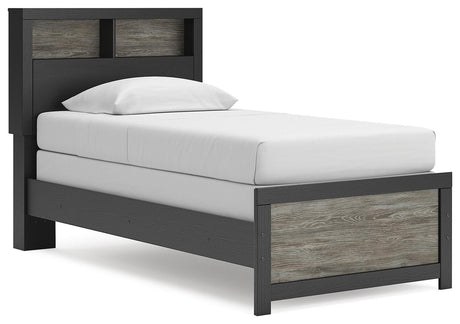 Broachmyn Black/Gray Twin Bookcase Bed, Dresser and Mirror from Ashley Furniture - Luna Furniture