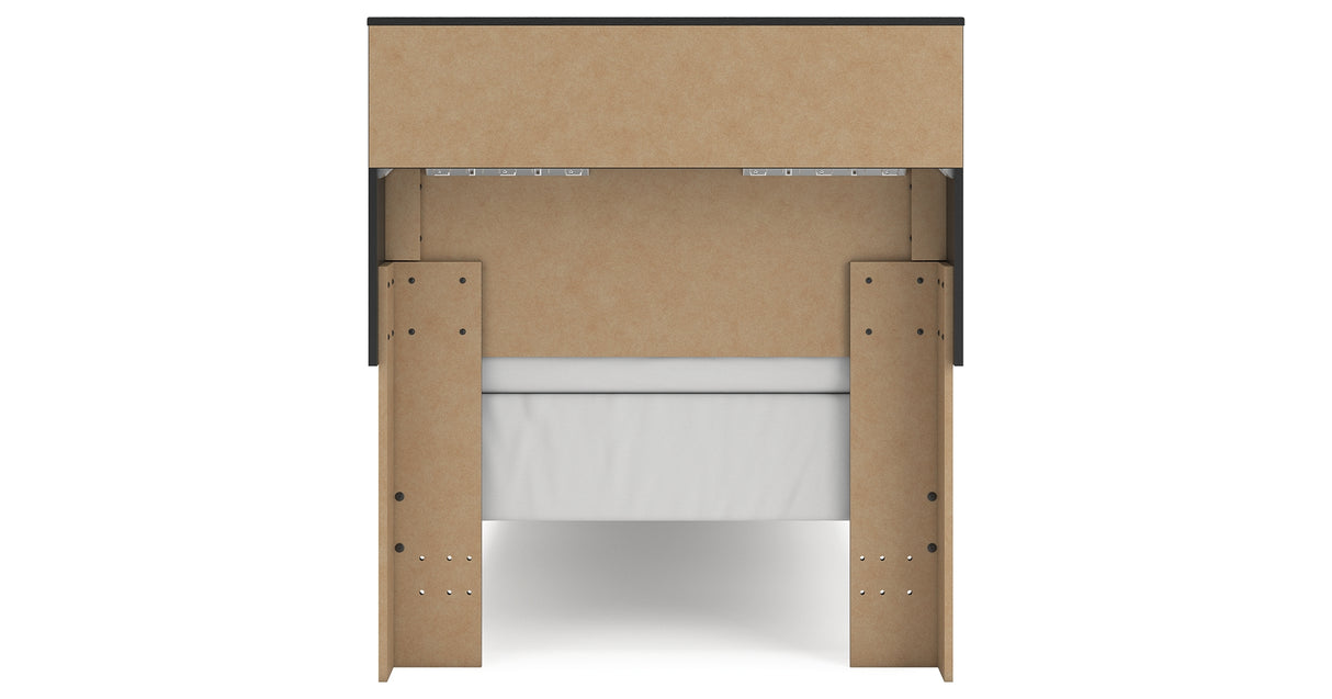 Broachmyn Black/Gray Twin Bookcase Bed from Ashley - Luna Furniture
