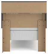 Broachmyn Black/Gray Twin Bookcase Bed, Dresser and Mirror from Ashley - Luna Furniture