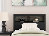 Broachmyn Black/Gray Twin Bookcase Bed, Dresser and Mirror from Ashley - Luna Furniture