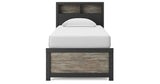 Broachmyn Black/Gray Twin Bookcase Bed from Ashley - Luna Furniture