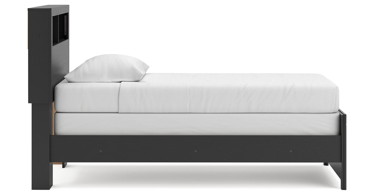 Broachmyn Black/Gray Twin Bookcase Bed from Ashley - Luna Furniture