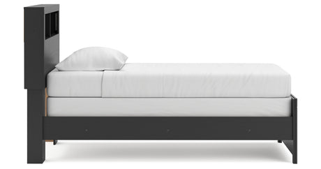 Broachmyn Black/Gray Twin Bookcase Bed from Ashley - Luna Furniture