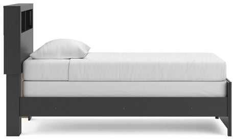 Broachmyn Black/Gray Twin Bookcase Bed, Dresser and Mirror from Ashley Furniture - Luna Furniture