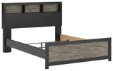 Broachmyn Black/Gray Queen Bookcase Bed, Dresser and Mirror from Ashley Furniture - Luna Furniture