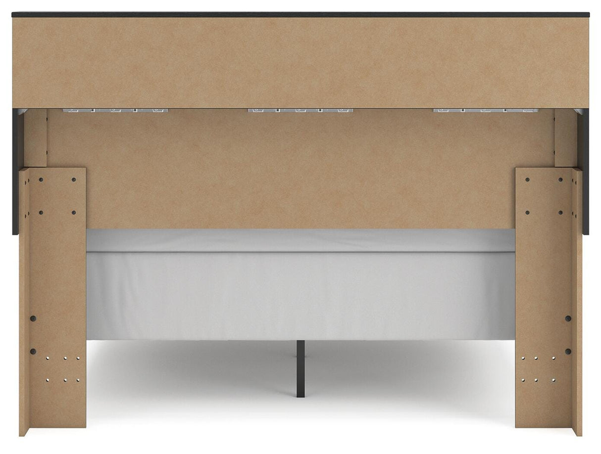 Broachmyn Black/Gray Queen Bookcase Bed, Dresser and Mirror from Ashley Furniture - Luna Furniture