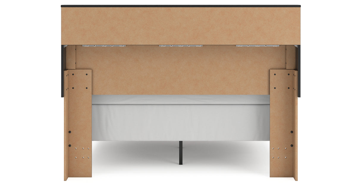 Broachmyn Black/Gray Queen Bookcase Bed from Ashley Furniture - Luna Furniture