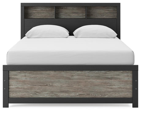 Broachmyn Black/Gray Queen Bookcase Bed, Dresser and Mirror from Ashley Furniture - Luna Furniture