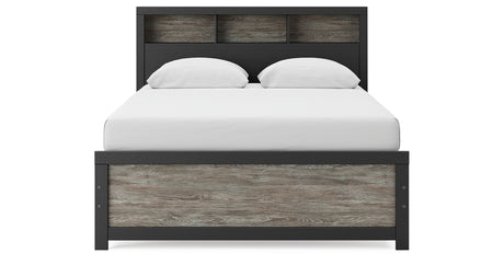 Broachmyn Black/Gray Queen Bookcase Bed, Dresser and Mirror from Ashley Furniture - Luna Furniture