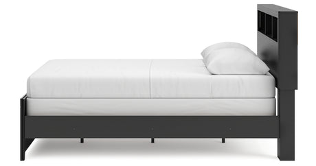 Broachmyn Black/Gray Queen Bookcase Bed from Ashley Furniture - Luna Furniture