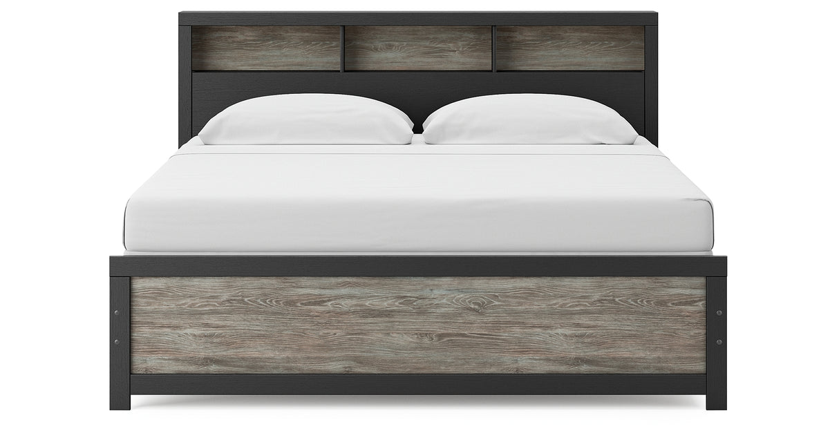 Broachmyn Black/Gray King Bookcase Bed from Ashley - Luna Furniture
